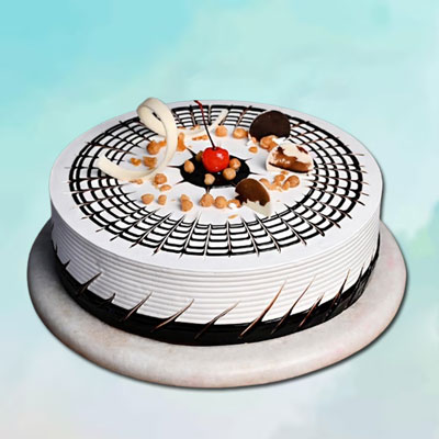 "Designer Round shape pineapple cake - 1kg - Click here to View more details about this Product